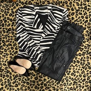Zebra print silk jacket